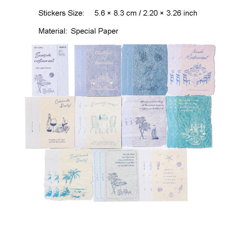 30 Pcs Creative Vintage Stickers SHYJ