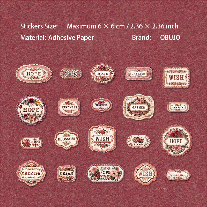 20 Pcs Vintage Lable Stickers SCBBQ