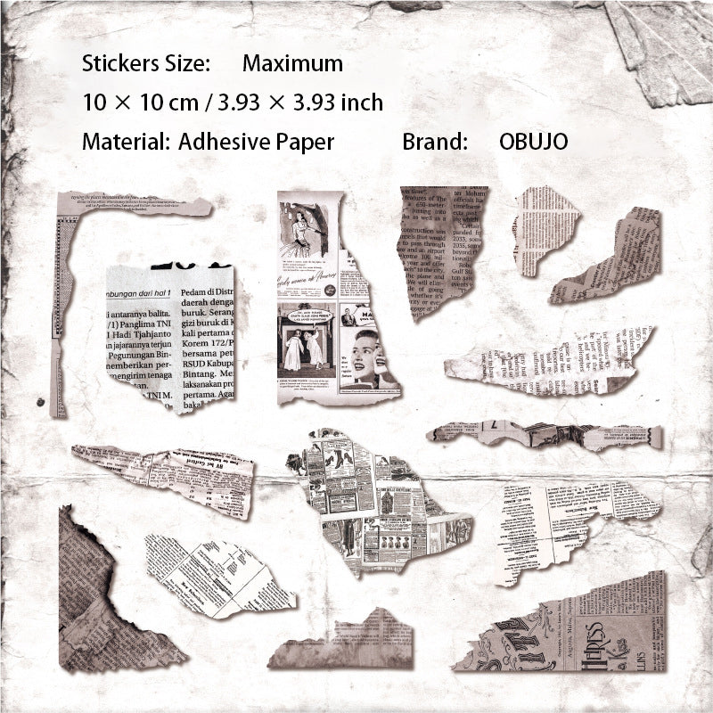 15 Pcs Burnt Vintage Journal Paper YLXJ