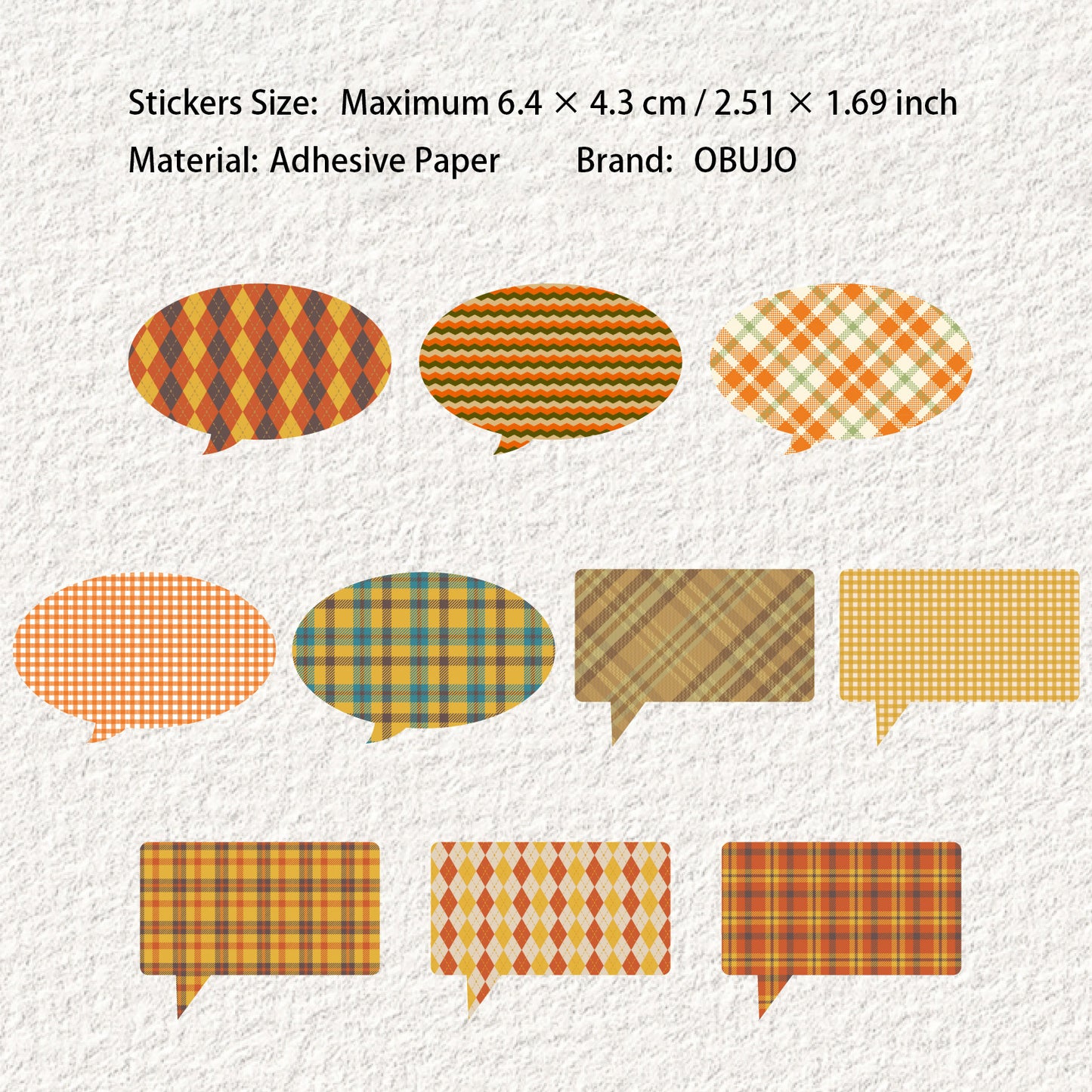 20 Pcs Grid Dialog Journal Stickers DHXL