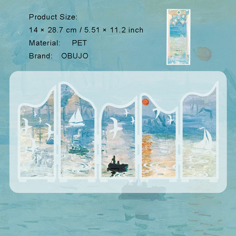 Foldable Oil Painting PVC Bookmark YHJM