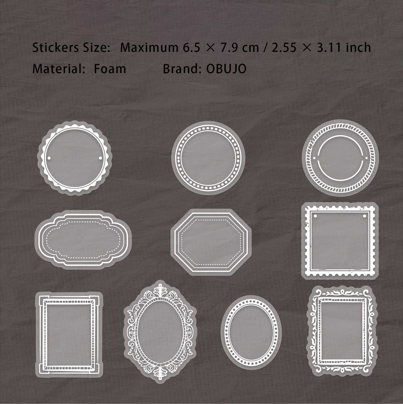 10 Pcs Flower Foam Stickers BWXL
