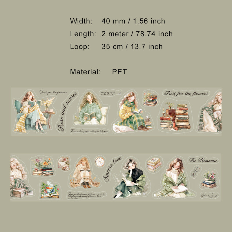 1 Roll Reading Theme Sticker Tape GDSG