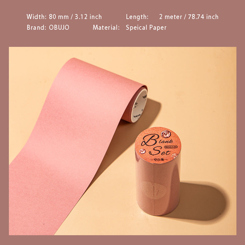 1 Roll Vintage Color Blank Paper KBJX