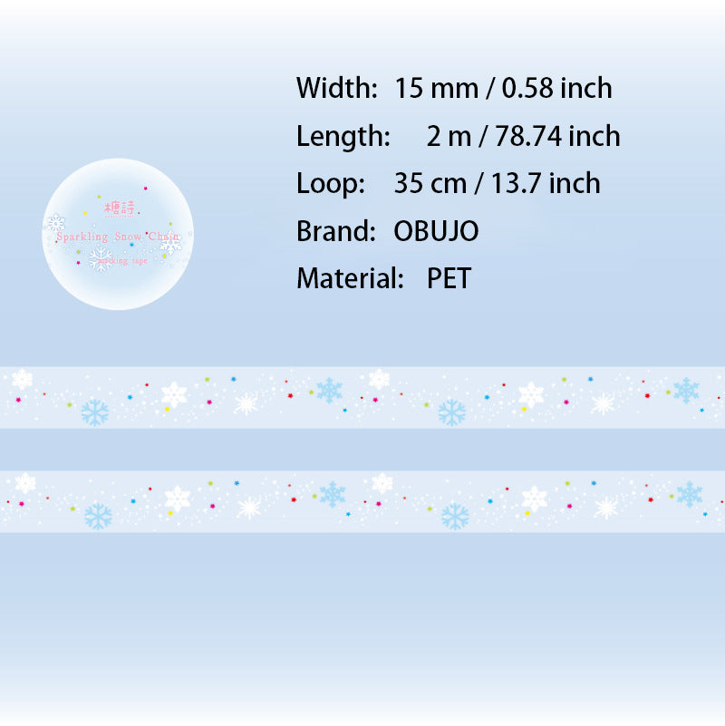 1 Roll Snowflake PET Tape DJLG