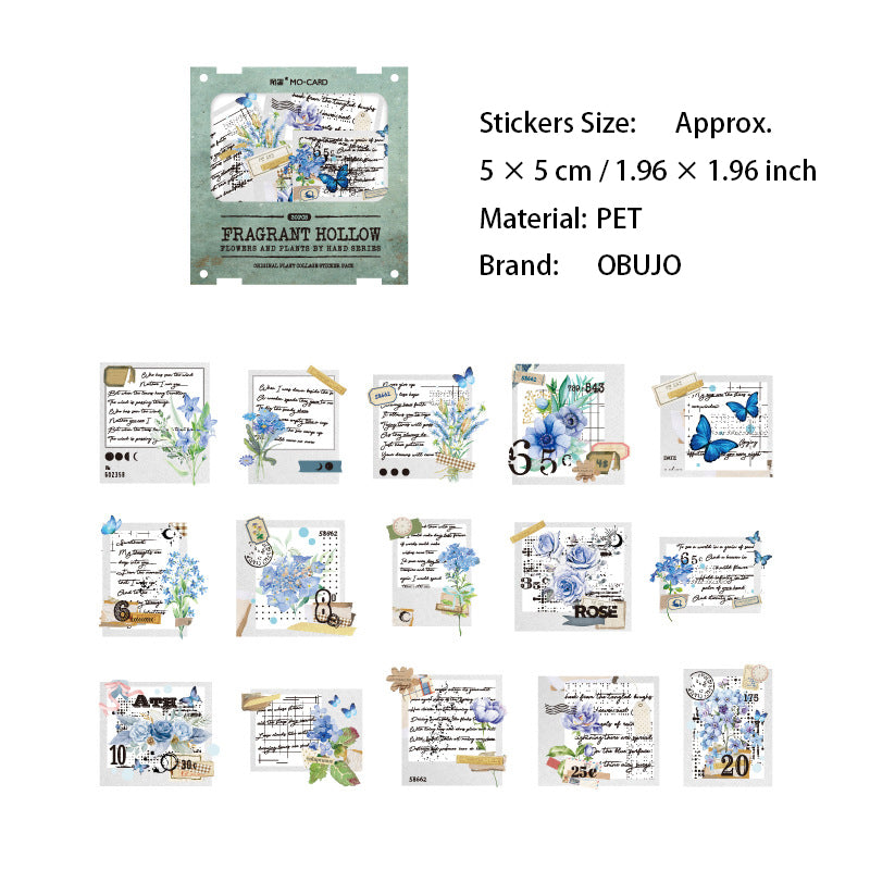 30 Pcs Flower Quote PET Stickers HYZWSZ