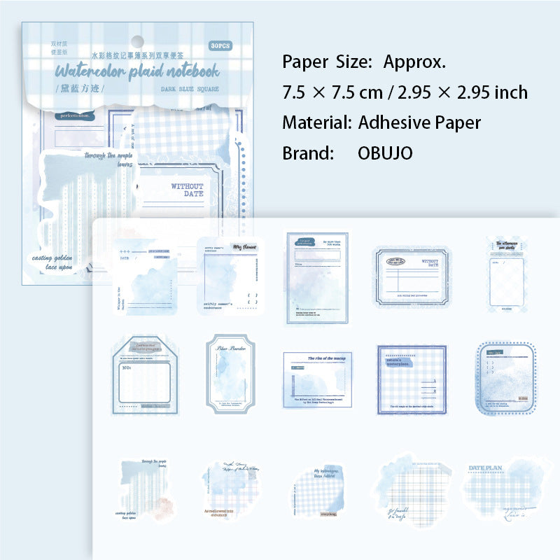 30 Pcs Grid Notepad Paper GWJSB