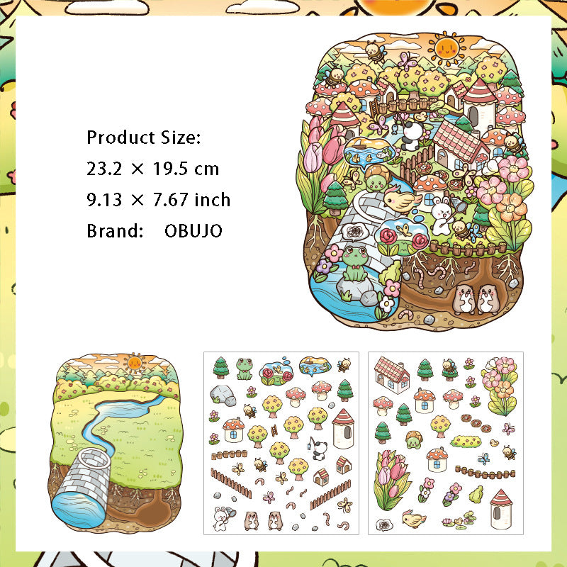 3D Scene DIY PET Stickers Kit THSJ