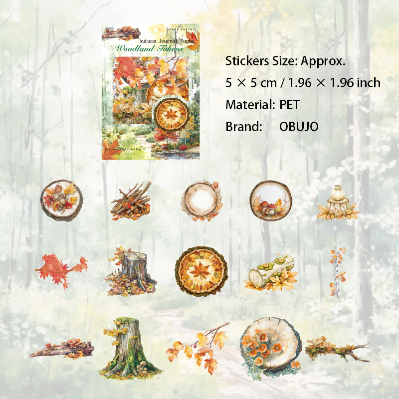 30 Pcs Autumn Themed Journal Stickers QRZJ