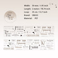1 Roll Quote Words PET Stickers Tape LMXQ