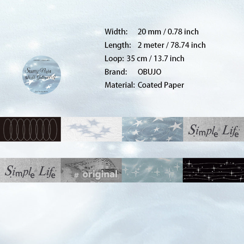 1 Roll Aesthetic Words Decorative Tape YDXJ