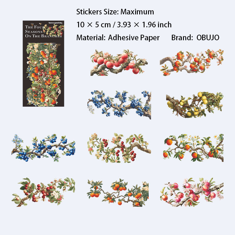20 Pcs Seasonal Branches Stickers ZYSJ