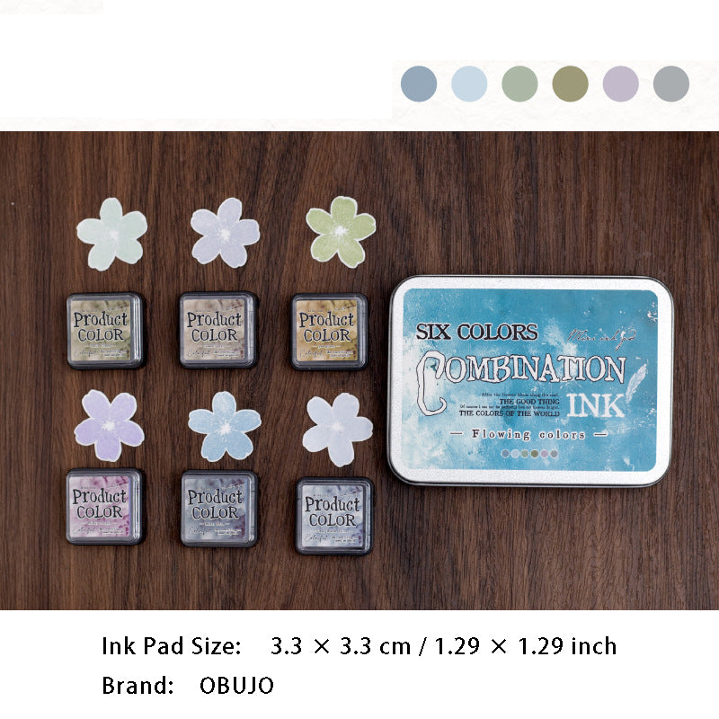 6 Pcs Watercolor Ink Pad Set LDSC