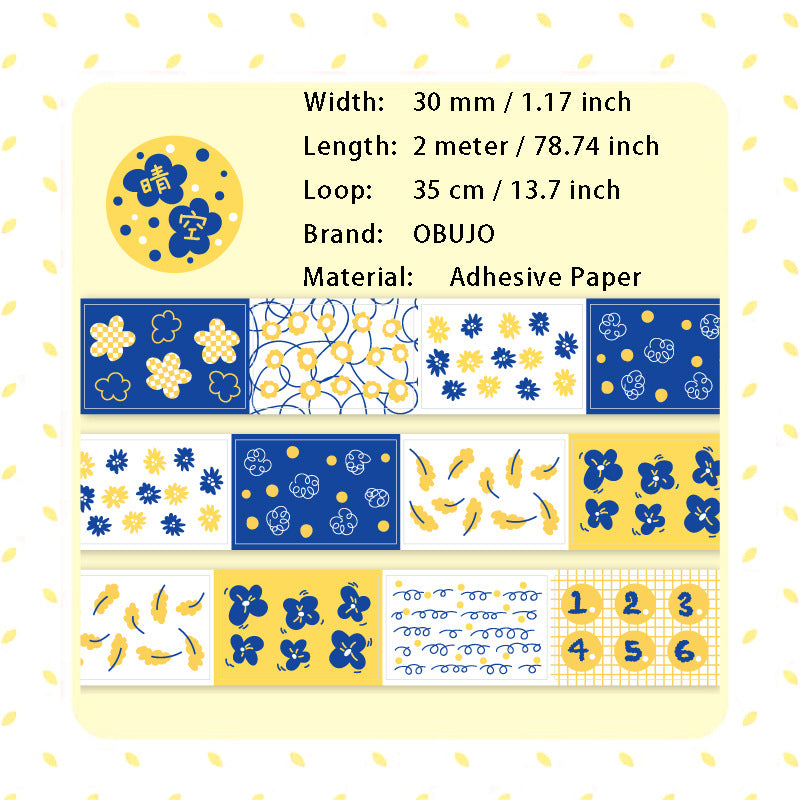 1 Roll Floral Stickers Tape SHQXT