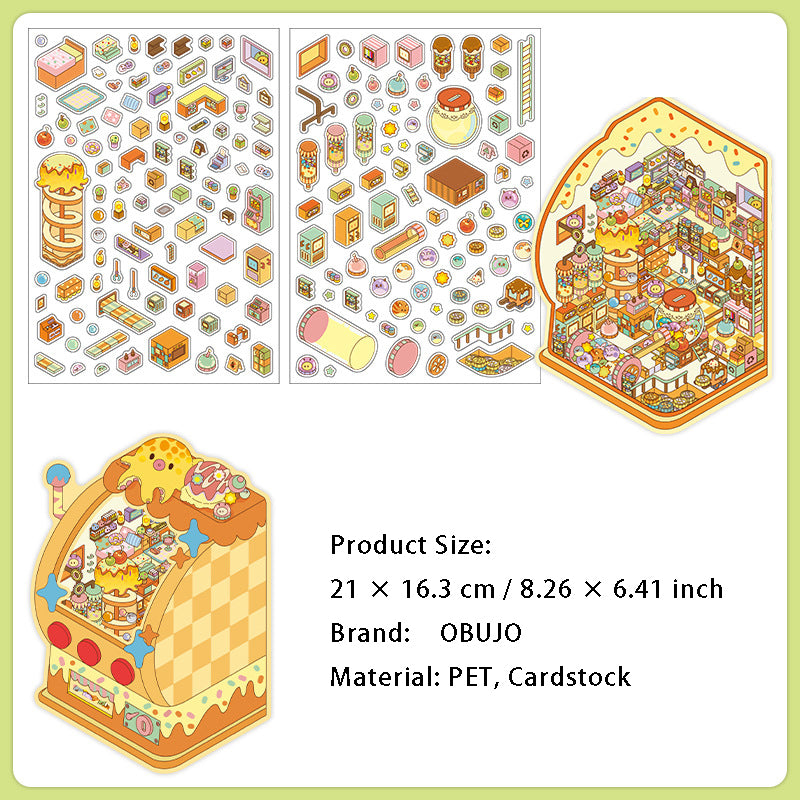 3D Shop Store Scene DIY Stickers Kit XJLSA