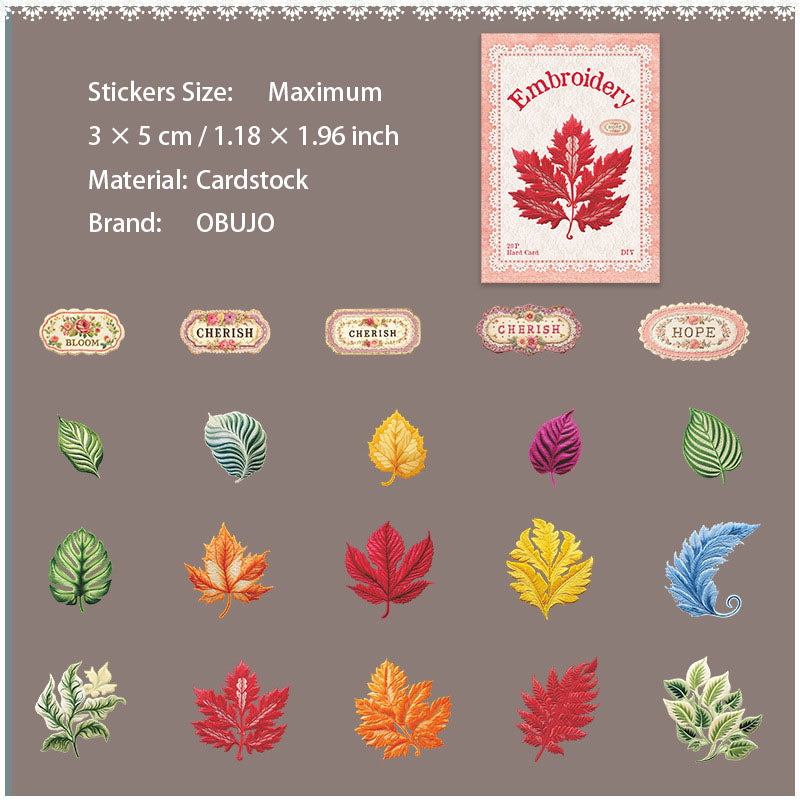 20 Pcs Natural Cardstock Stickeres CXBD