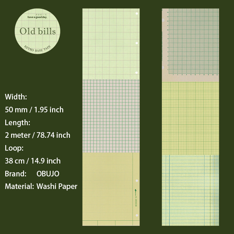 1 Roll Old Tickets Washi Tape JRPJ