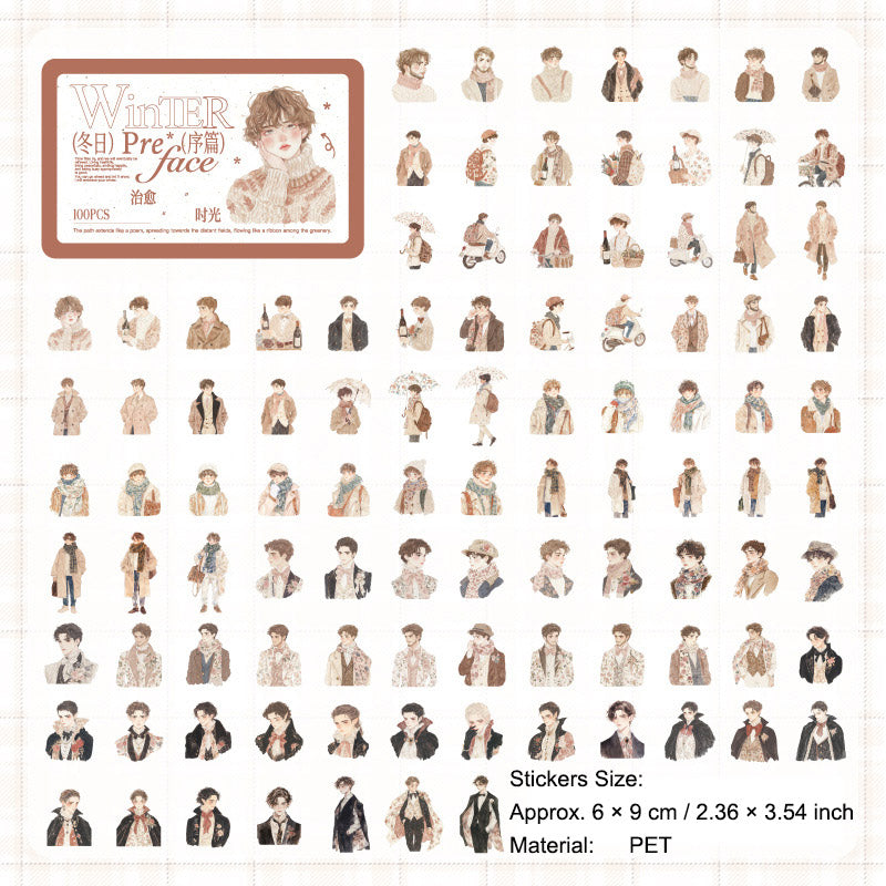 100 Pcs Fashion Boy Girl Stickers DRXP