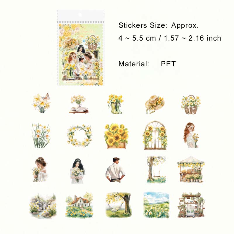 40 Pcs Couple Wedding Theme PET Stickers TMXQ