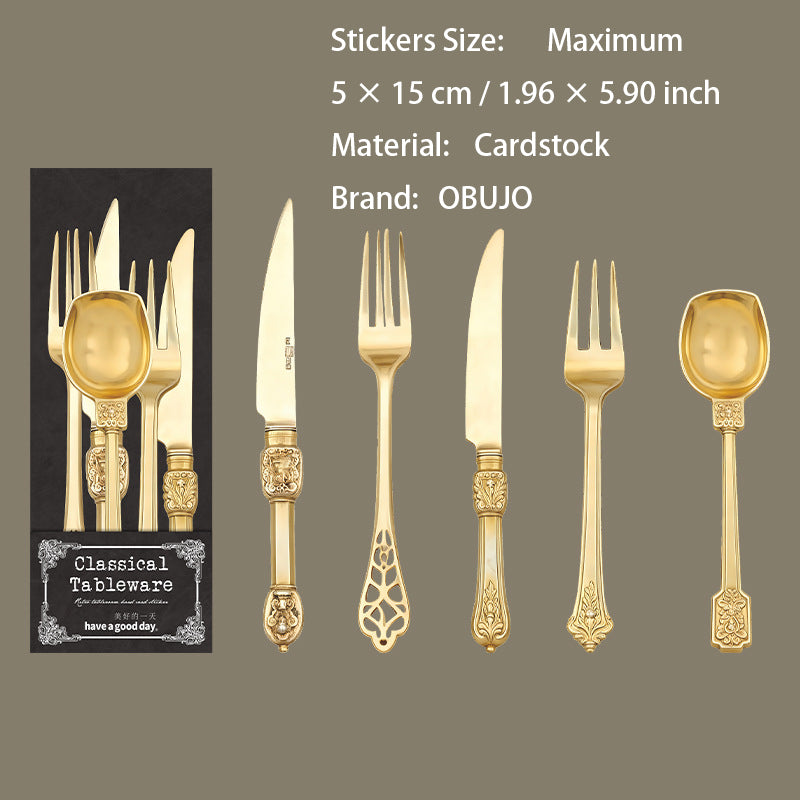 10 Pcs Dinnerware Themed Cardstock Stickers GDCJ