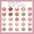 25 Pcs Wax Seal PET Stickers SGHQ