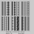 6 Sheets Lace Theme PET Stickers HBLS