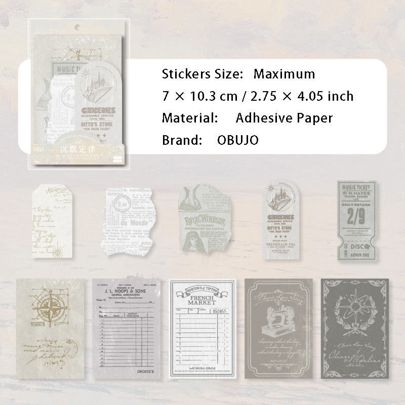 20 Pcs Vintage Journal Paper SYJN