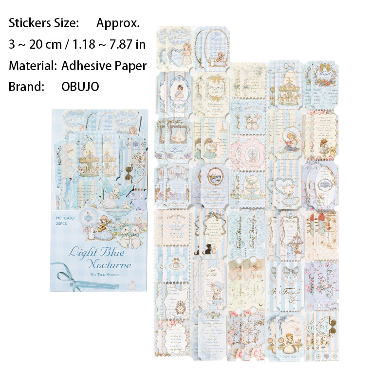 10 Sheets Vintage Post Stamp Stickers CHHX