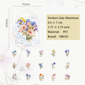 30 Pcs Wild Flower PET Stickers HJQM