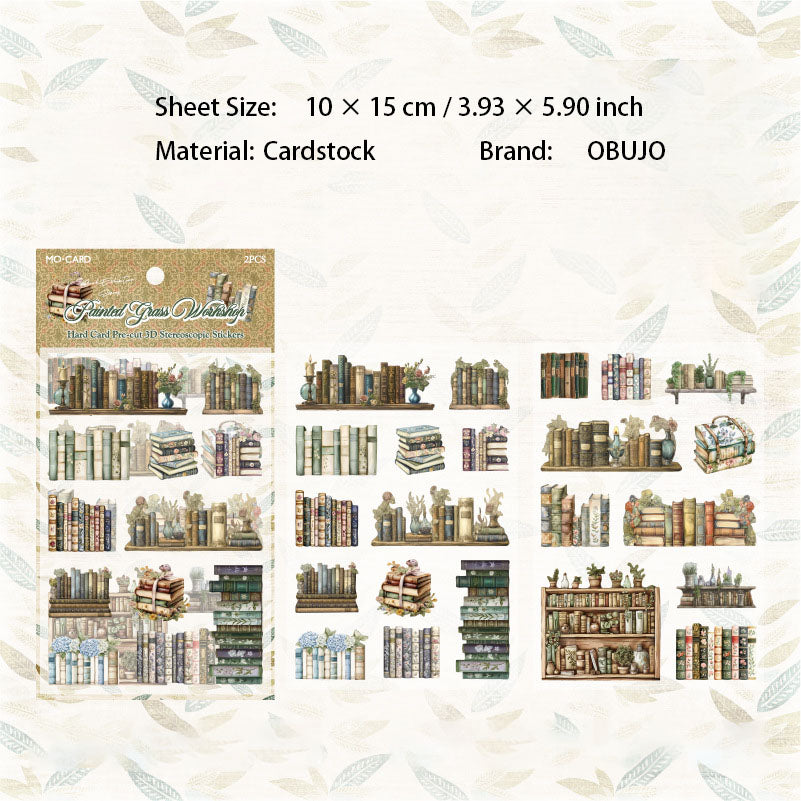 2 Sheets Reading Boolish Cardstock Stickers SJCLS