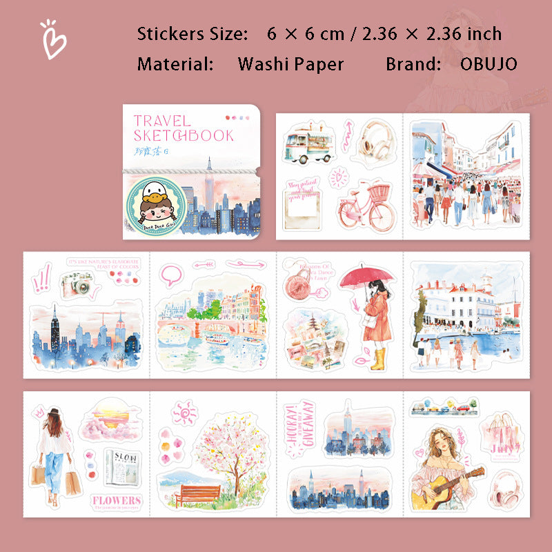 10 Sheets Travel Washi Stickers LXHB
