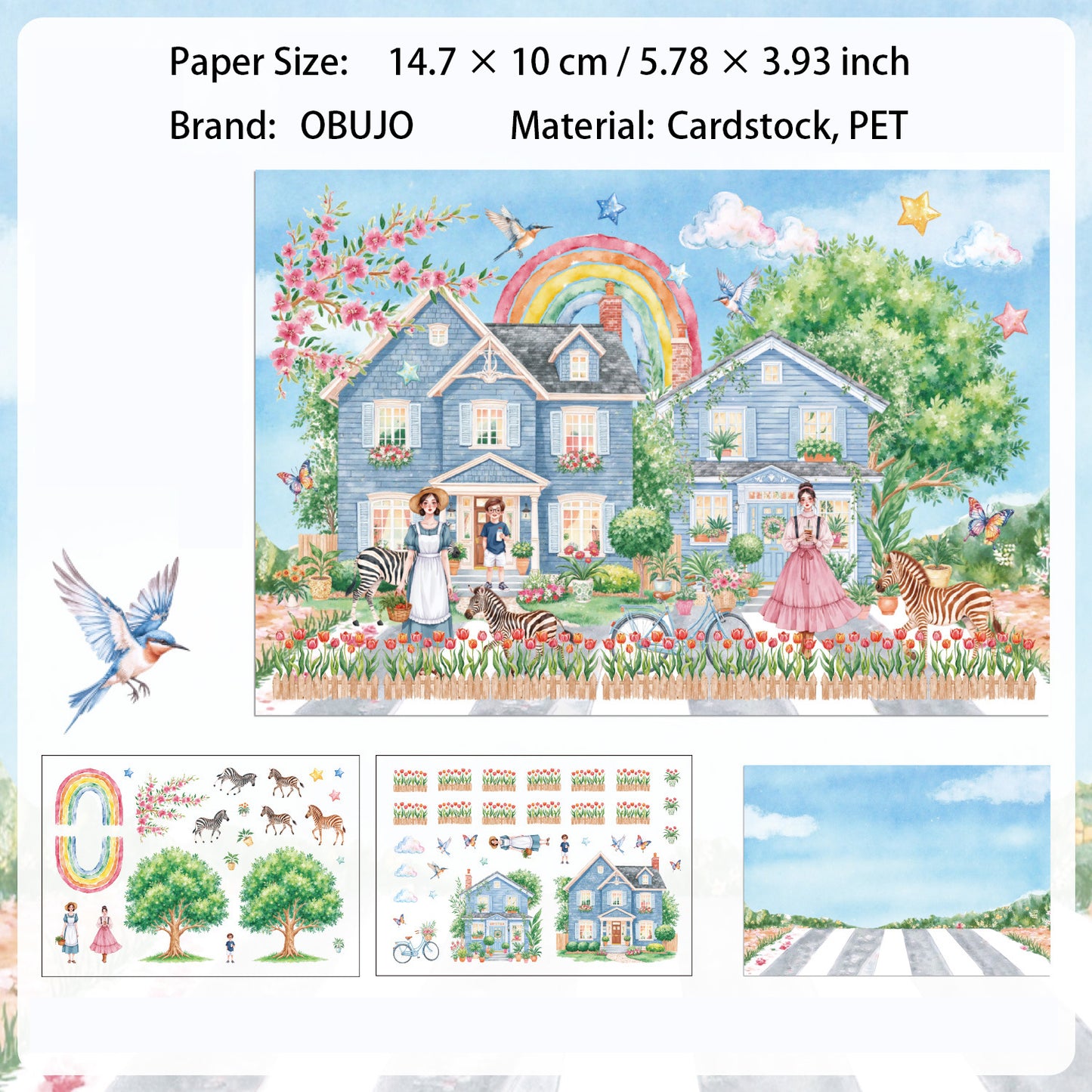 Flower House Themd DIY Stickers Kit HJHL