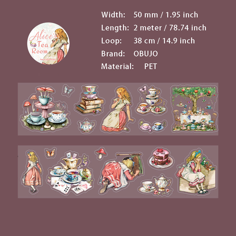 1 Roll Alice Theme PET Stickers Tape ALSCHJ