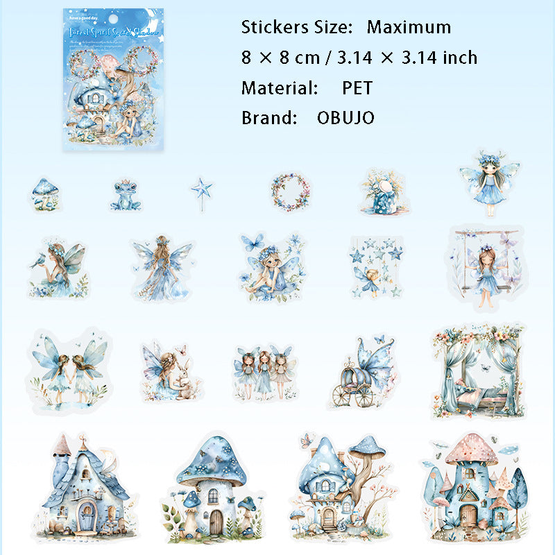 20 Pcs Fairy Forest PET Stickers SLMY