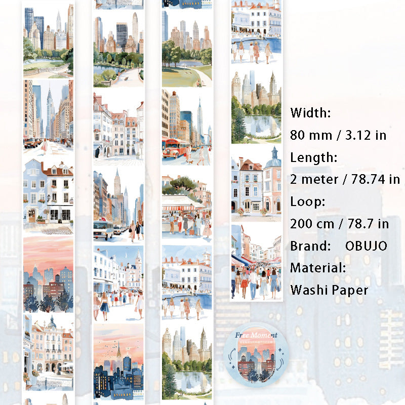 1 Roll City Landscape Washi Tape ZYSJ