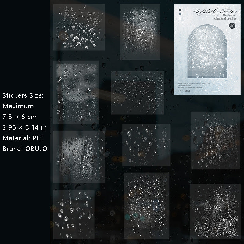 20 Pcs Natural Element PET Stickers ZRJ