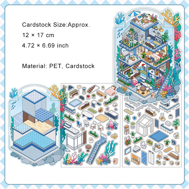 3D Shop Store Scene Stickers Kit JRYYZ9