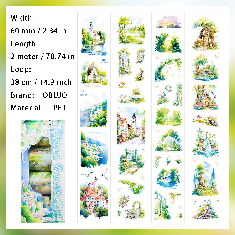 4 Rolls Summer Garden PET Tape Set LYWL