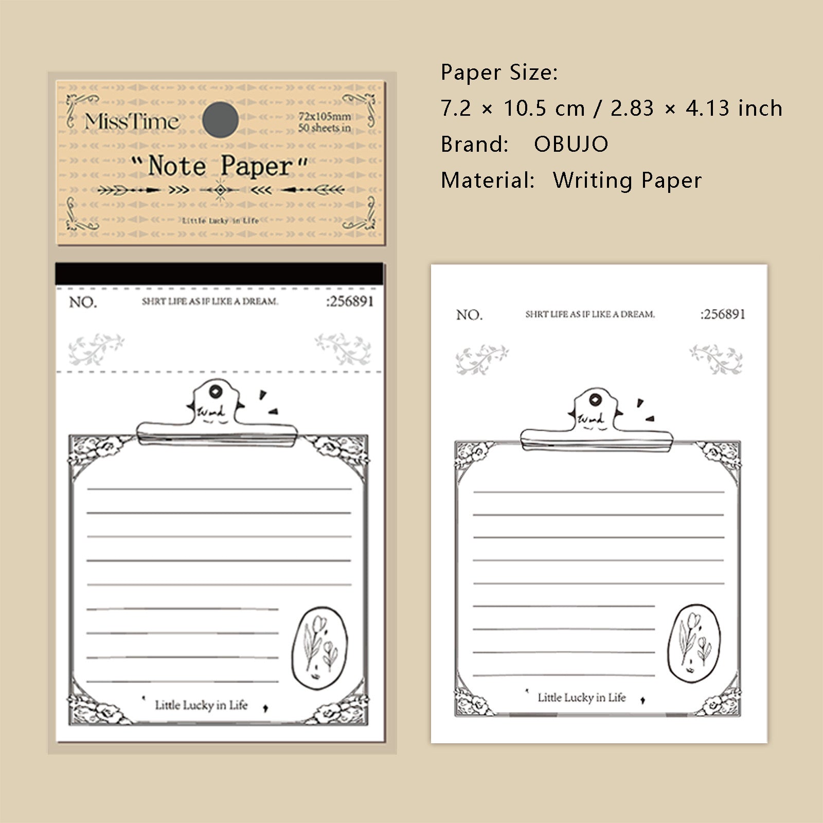 20 Sheets Vitnage Notepad YCYX