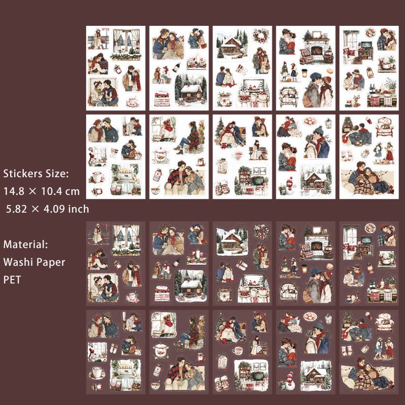 20 Sheets Seasonal Girl Lifestyle Stickers Book SYDSH