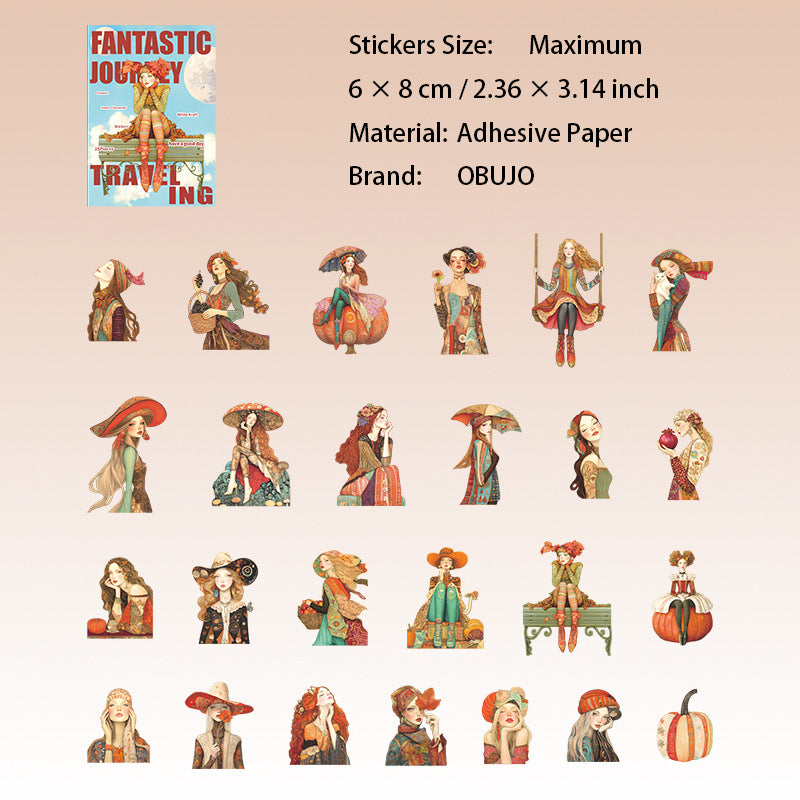 25 Pcs Fantasy Journal Stickers QHZL