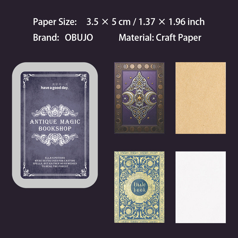 2 Pcs Mini Vintage Junk Journal Notebook GDMFSF, 100 Sheets