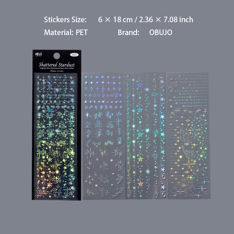 3 Pcs Punk Theme PET Stickers YSJX