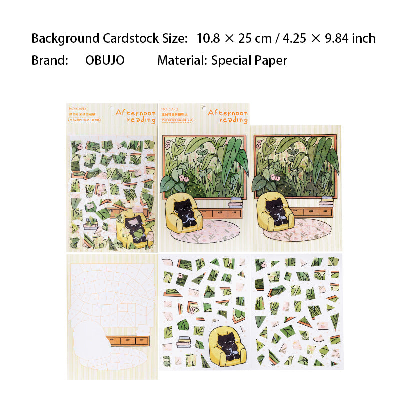 Cat Theme Puzzle Stickers Kti XHMXL