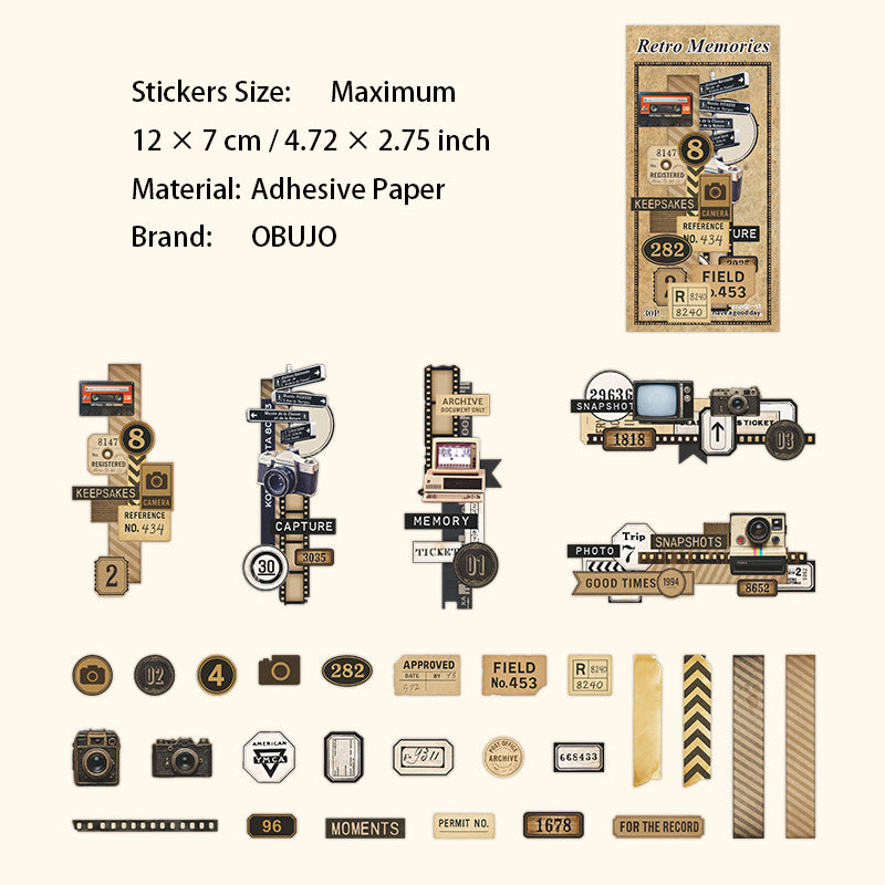 30 Pcs Vintage Junk Journal Stickers FGJY