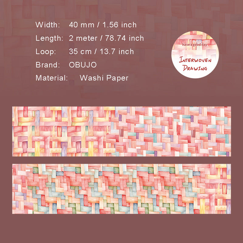 1 Roll Weaving Theme PET Tape JZHY
