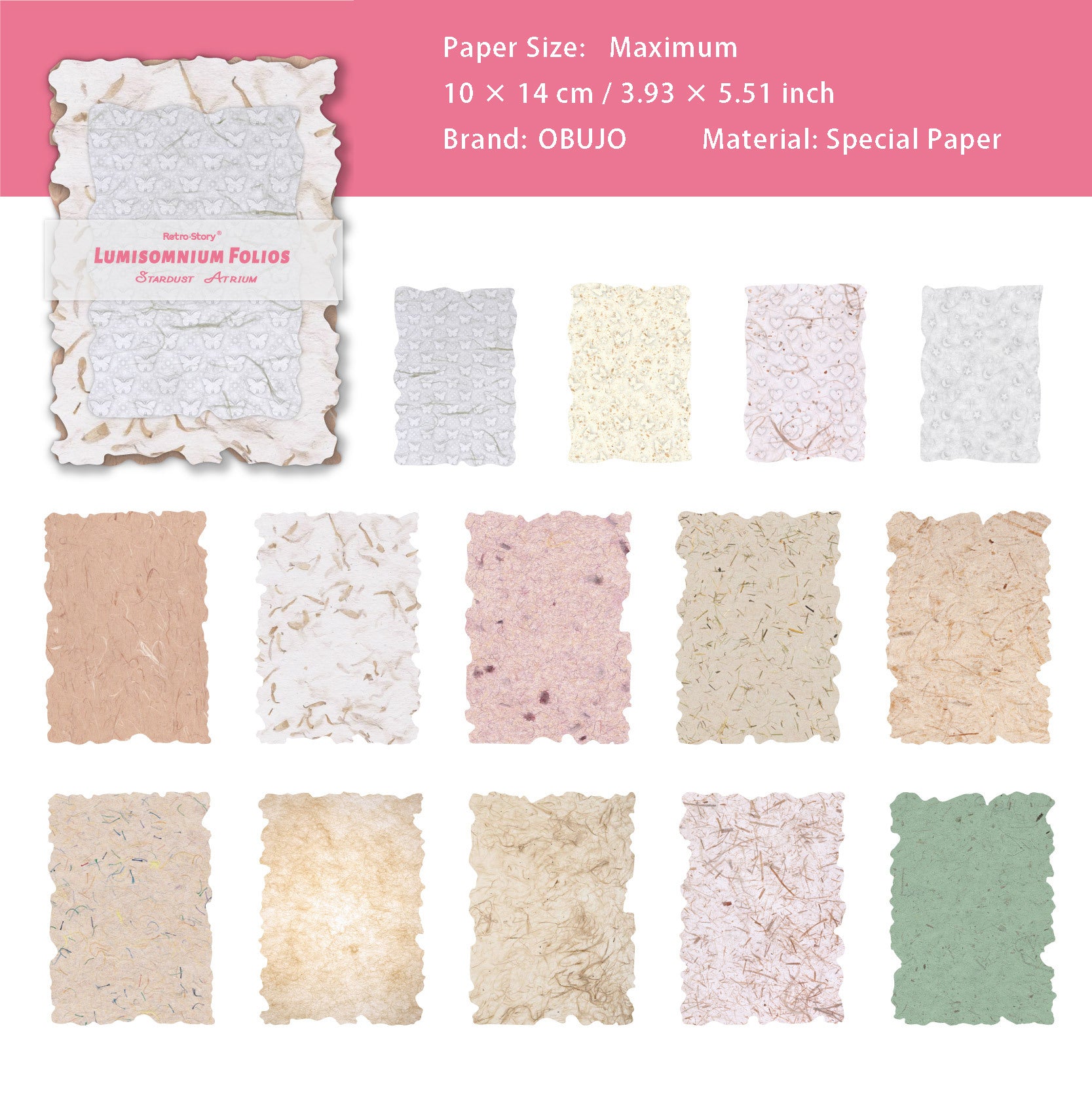 24 Sheets Basic Floral Paper and Embossed Paper ZMFG