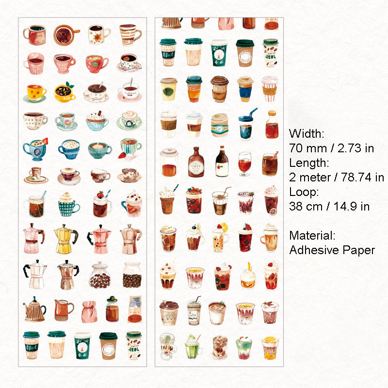 1 Roll Daily Lifestyle Planner Stickers Tape XXRC