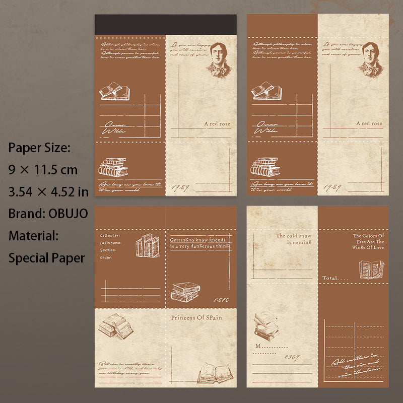 30 Sheets Masterpiece Themed Notepad Paper WHSZ