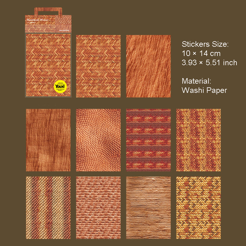 10 Pcs Cloth Texture Washi Stickers SGBZS
